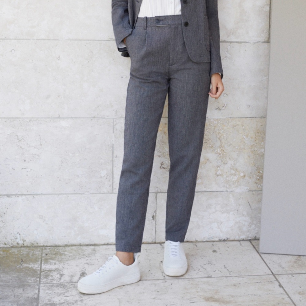 NWT COMPTOIR DES COTONNIERS Gray Wool Trousers